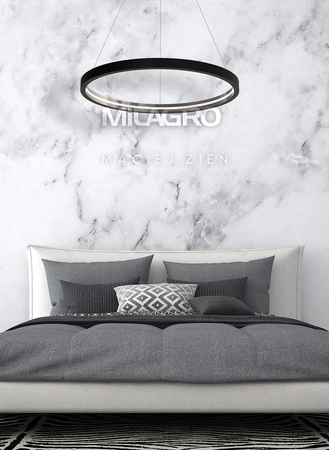 Lampa wisząca CASSIOPEIA 14W LED Okrągła Rama Czarny Chrom MZ5044 Milagro by Maciej Zień