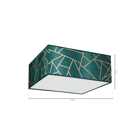 Plafon LED Lampa Sufitowa ZIGGY Zielona Złota Zielona 3xE27 Milagro