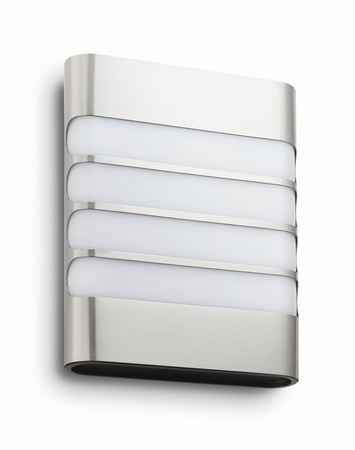 Kinkiet Ogrodowy Lampa Elewacyjna Zewnętrzna LED 3W 270lm 2700K IP44 Srebrna Raccoon Philips