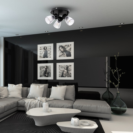 Lampa Sufitowa BEST Czarna 3xE14 Okrągła Milagro