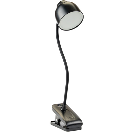 ZESTAW Lampka Biurkowa LED 5W CCT Kreślarska Stołowa Szkolna TESA 2 Czarna + Adapter USB 5V/1A DC LUMILED