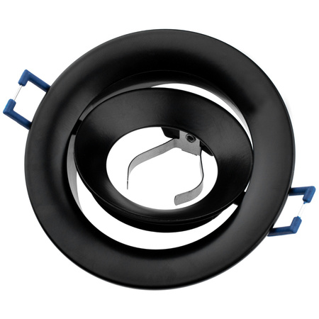 Oprawa Halogenowa Podtynkowa Sufitowa Okrągła Ruchoma Czarna Gu10