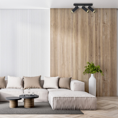 Oprawa Ścienno-Sufitowa Reflektor Punktowy 3x GU10 Czarna Złota FADO Sanico Goldlux