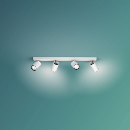 Lampa Sufitowa Reflektor 4x GU10 Biała Kosipo Philips