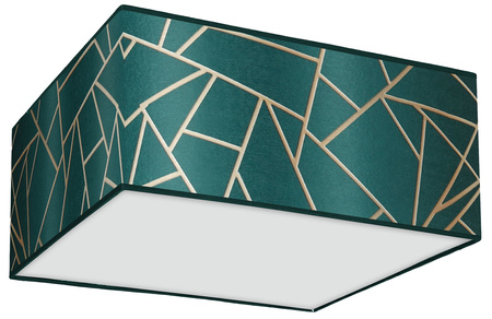 Plafon LED Lampa Sufitowa ZIGGY Zielona Złota Zielona 2xE27 Milagro
