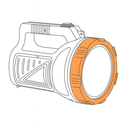 Latarka Ręczna Szperacz Akumulatorowy LED 900lm Panel Boczny 2 Tryby IPX4