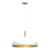 Lampa Wisząca Sufitowa LINCOLN Biała Złota 1xE27 45cm Milagro