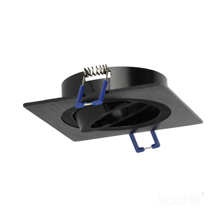 Oprawa Podtynkowa GU10 Halogenowa Wpuszczana Spot Oczko Czarna Kwadratowa Kobi