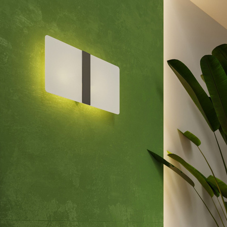 Lampa Ścienna Kinkiet 2x G9 Prostokątna Biała Chrom Nowoczesna Azalia Sollux