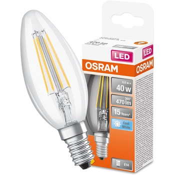 Żarówka LED E14 B35 CL 4W = 40W 470lm 4000K Neutralna 300° Filament OSRAM STAR