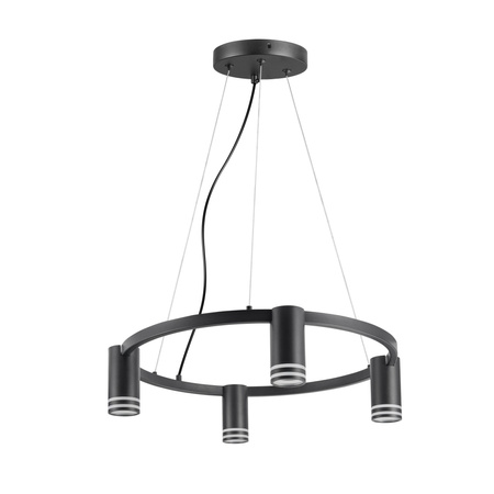 Lampa Sufitowa Wisząca Zwis 4x GU10 Czarna ROMA Sanico Goldlux