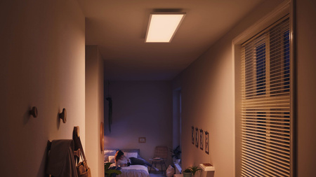 Panel LED Lampa Sufitowa Natynkowa 120x30 cm 46.5W 3750lm IP20 White Ambiance TW Biała Inteligentna SMART Zigbee Bluetooth Aurelle Philips HUE