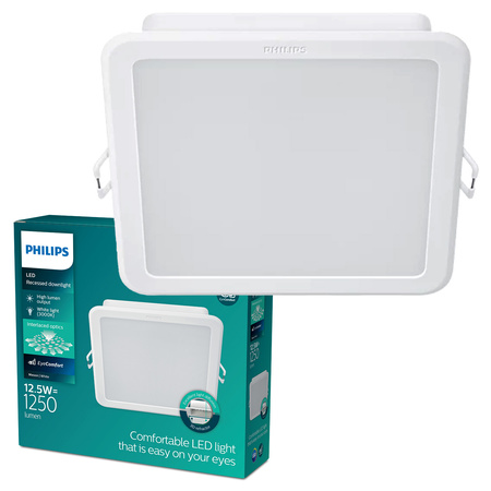 Panel LED Oprawa Podtynkowa Wpuszczana LED 12.5W 900lm 3000K Biała Meson Philips