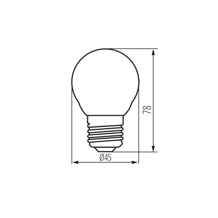 Żarówka LED E27 Edison G45 7W = 75W 1055lm 2700K Ciepła Przezroczysta XLED Filament Kanlux