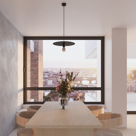 Lampa Sufitowa Wisząca Zwis E27 Żyrandol Okrągła Czarna Nowoczesna Flavio Sollux