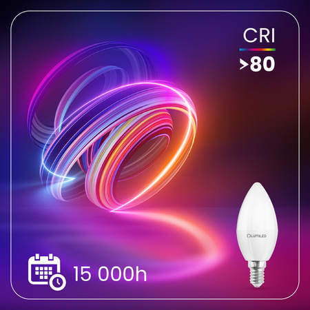 6x Żarówka LED E14 Świeczka B35 10W = 75W 1100lm 3000K Ciepła 180° LUMILED