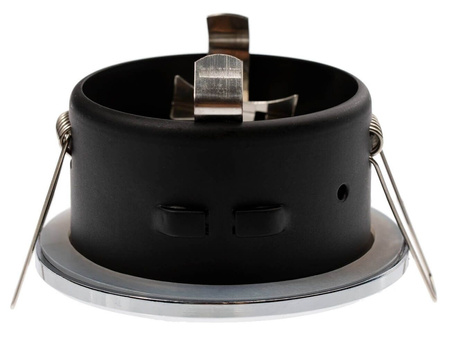 Zestaw Oprawa HALOGENOWA Hermetyczna Łazienkowa PODBITKA AQUS Chrom IP44 + LED GU10 6W 6500K Lumiled