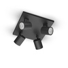 Lampa Sufitowa Reflektor Natynkowy 4x GU10 Czarna Runner Philips