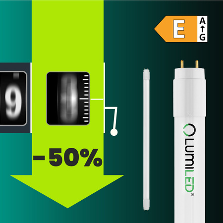 Świetlówka LED G13 T8 TUBA 9W 990lm 6500K Zimna 160° 60cm Lumiled