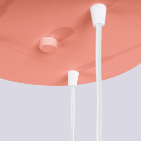 Lampa Sufitowa Wisząca Zwis 3x G9 Okrągła Pomarańczowa Nowoczesna Matowa Halo Sollux