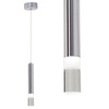 Lampa wisząca LED Tuba Zwis Chrom ICE 5W 4000K IP20 Metal i akryl Milagro