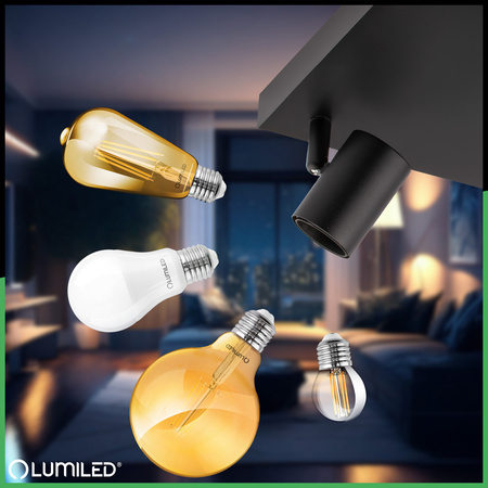 Lampa Sufitowa Plafon SPOT TUBA Reflektor Oprawa Halogenowa 4x E27 GLASA LUMILED