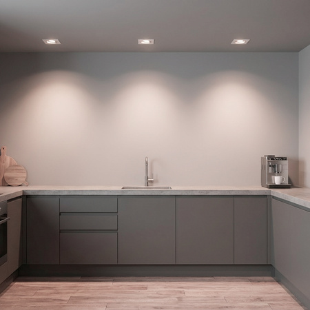 Oprawa HALOGENOWA Podtynkowa Ruchoma GU10 MR16 Kwadrat Biała CASSIO LUMILED