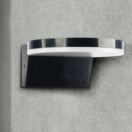 Kinkiet Zewnętrzny Oprawa Elewacyjna Lampa LED IP54 4000K Okrągła Czarna