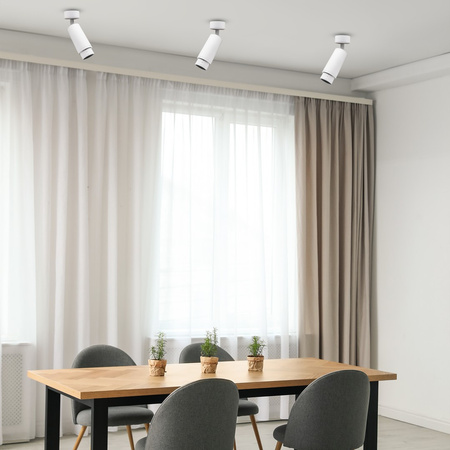 Oprawa Sufitowa Natynkowa Halogenowa MICA Zoom Biała 1xGU10 Spot Milagro