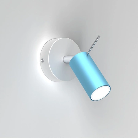 Lampa Ścienna Kinkiet PRESTON Niebieska Biała 1x mini GU10 Milagro