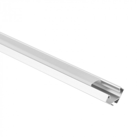 Profil Aluminiowy LED Narożny Natynkowy Anodowany 1m z Kloszem Mlecznym do Taśm LED + Zaślepki seria R Ecolight