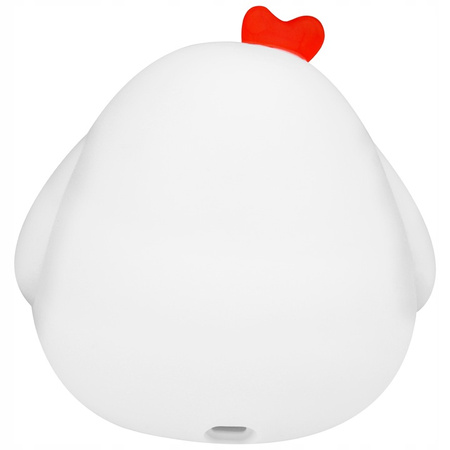 Lampka Nocna LED Biurkowa Stołowa Dziecięca 1W 17lm 3000K Ciepła 360° Biały Kurczak Masterled