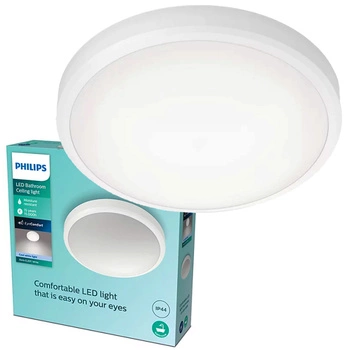 Lampa Sufitowa Plafon Łazienkowy LED 17W 1700lm 4000K IP44 Biała Doris Bathroom Philips