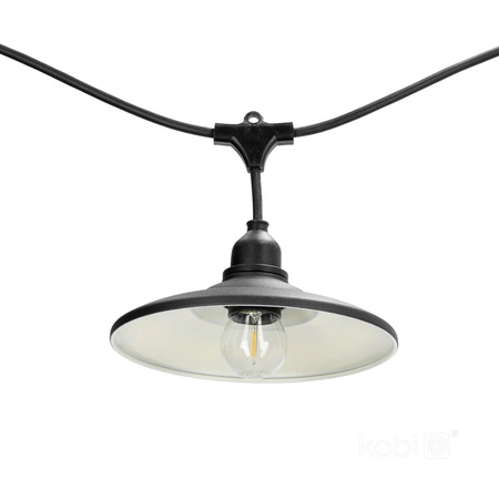 Klosz do Girlandy Zestawu CRETE LS M2 Czarny Metalowy 5 Sztuk Kobi