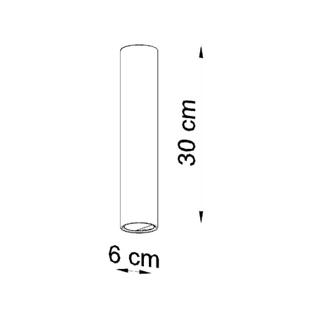 Lampa Sufitowa Oprawa Natynkowa SPOT TUBA GU10 Tubularna Biała Nowoczesna Lagos Sollux