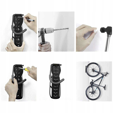 Uchwyt Ścienny na Rower Wieszak Hak Mocny ISO TRADE