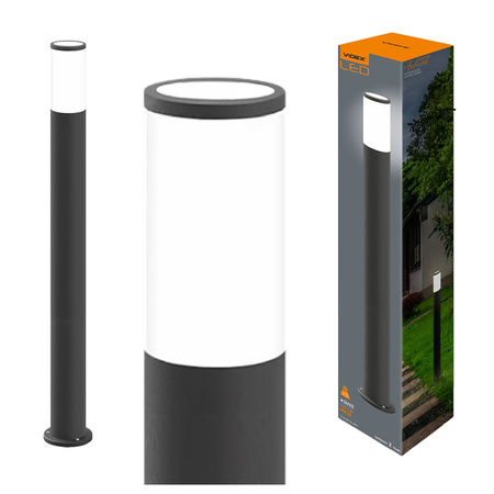 Lampa Ogrodowa Zewnętrzna SŁUPEK Stojacy Okrągły 60cm IP54 GU10 Czarny Videx