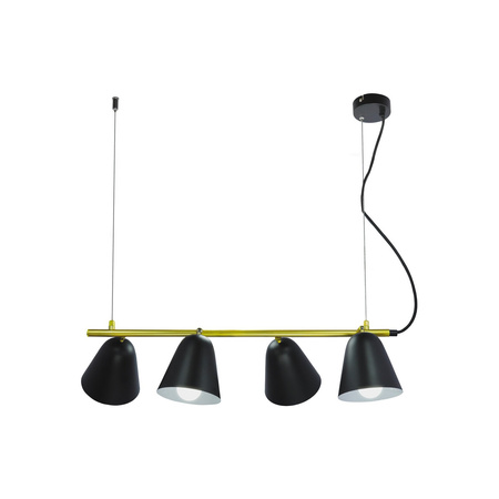 Lampa Wisząca Sufitowa 4x E14 Czarny Industrialny Alder Rabalux