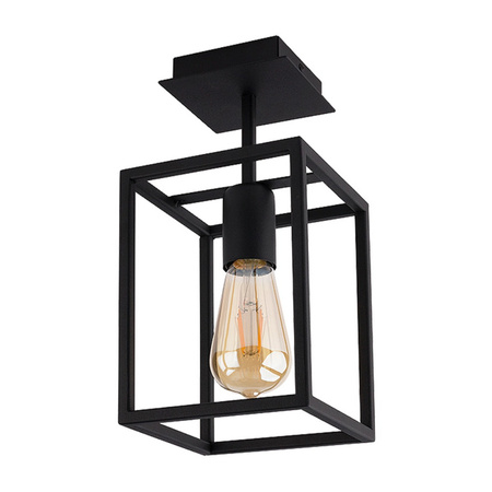 Lampa Sufitowa CRATE 9045 Nowodvorski Czarna E27 Plafon Stal Loftowa