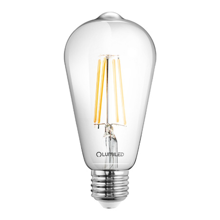 Żarówka LED E27 Edison ST64 8W = 60W 880lm 3000K Ciepła 360° FILAMENT LUMILED