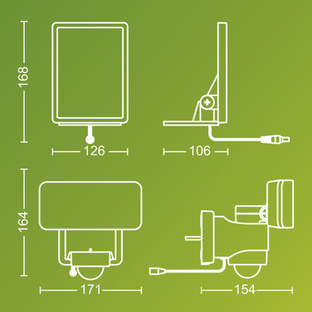 Naświetlacz Solarny LED 6W 1000lm 3000K IP44 z Czujnikiem Ruchu i Zmierzchu Biała Tylus Ultra Efficient Philips