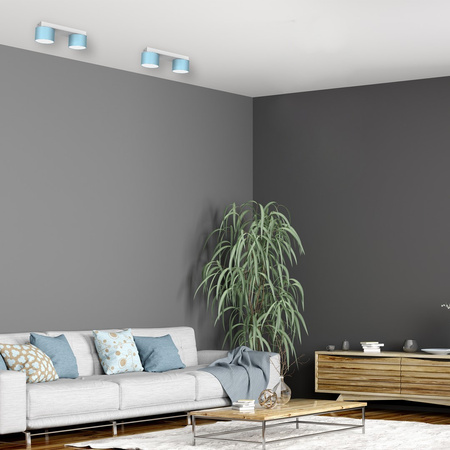 Lampa Sufitowa DIXIE Niebieska Biała 2xGX53 Milagro