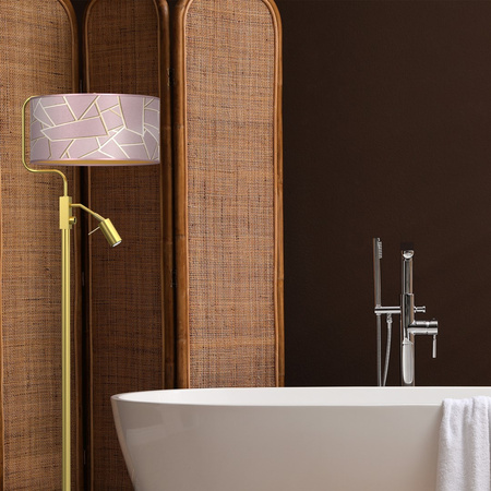 Lampa Podłogowa Stojąca ZIGGY Różowe Złoto Różowa 1xE27 + 1x mini GU10 Milagro