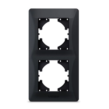 Ramka Pozioma do Gniazdek Podwójna Natynkowa Czarna BINERA VIDEX