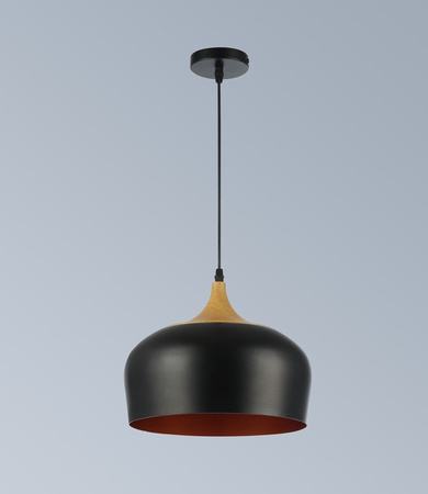 Lampa Sufitowa Oprawa Wisząca Zwis E27 Czarna Złota Brązowa Lumina Masterled