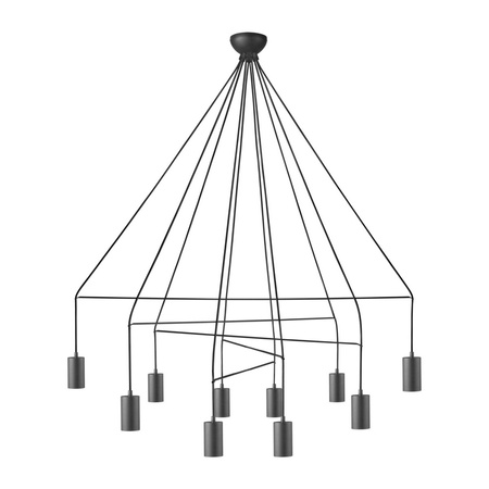 Lampa Sufitowa IMBRIA 9680 Nowodvorski Czarna 10xGU10 Wisząca Stal Geometryczna