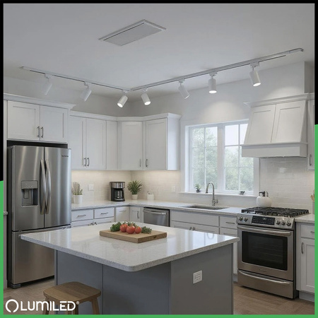 Zestaw Szyna Oświetleniowa Szynoprzewód 1 m + 2x Reflektor Szynowy RITI GU10 Biały LUMILED