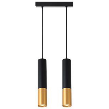 Lampa Wisząca Sufitowa KEON 2xGU10 Regulowana Czarno-Złota MASTERLED