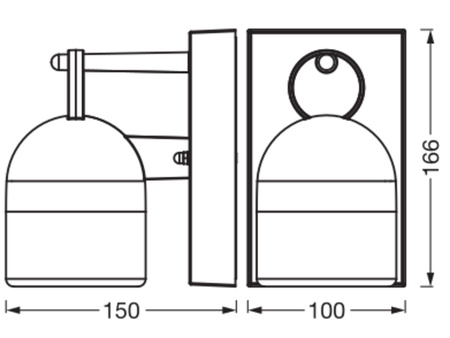 Kinkiet Ogrodowy Lampa Elewacyjna Zewnętrzna LED 6W 450lm 3000K Ciepła Szary IP65 Endura Osram
