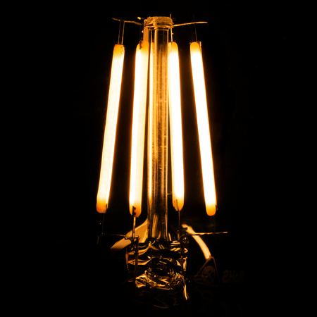 Zestaw 6x Żarówka LED A60 E27 6W = 50W 660lm 2200K Ciepła 360° Filament Dymiona LUMILED Smokey